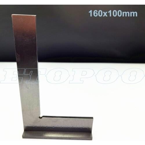DIN875/2 Standard With Stop 160x100mm Stainless Steel 90 Degree Miter Angle Corner Ruler Wide Base Gauge Measuring Tools