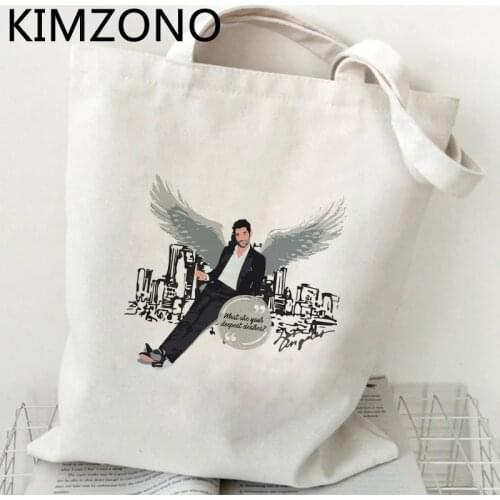 Lucifer shopping bag canvas eco handbag shopper recycle bag bolsas de tela bag shoping string reusable sac cabas grab