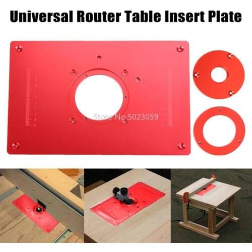 Universal Router Table Insert Plate Aluminium Alloy For DIY Woodworking Engraving Machine 200x300x10mm
