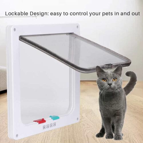 28 x 25 x 2.4cm XL ABS Acrylic Pet Screen Door Window Lockable Waterproof Dog Cat Flap Safety Dog Fences