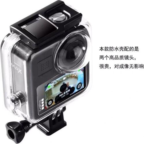 Waterproof case for gopro max waterproof shell panoramic action camera diving protective box gopro max accessories diving cover