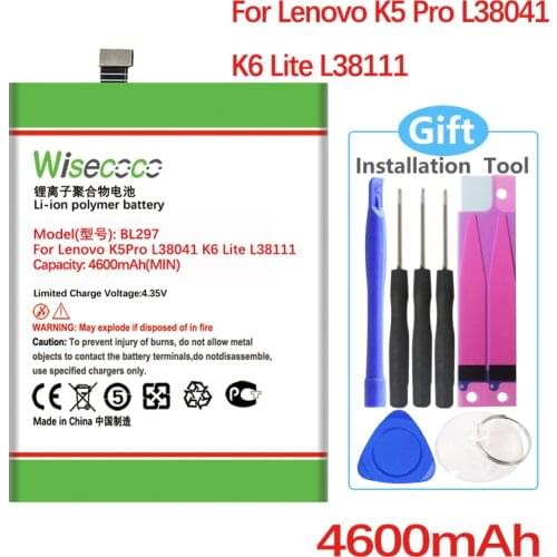 WISECOCO BL297 Battery For Lenovo K5 Pro L38111 L38041 Z6 Lite 6.3 inch In Stock High Quality Phone