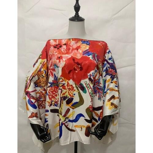 African Clothes for women 2020 Free size One-shoulder ladies Silk top clothes Dashiki Muslim Women robe top clothes