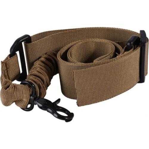 1 pc Heavy Duty Tactical One 1 Single Point Sling Adjustable Bungee Rifle Gun Sling Strap Army for Airsoft Hunting Military