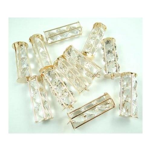 10pcs 45*18MM Natural rectangle Circular crystal Silver Quartz crystal Turquoises alloy pendant for diy Jewelry making necklaces