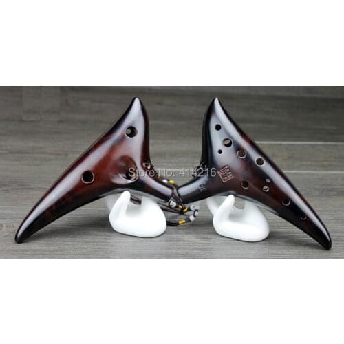12 holes smoked burn Alto C AC Ocarina flute music instrument great sound famous brand