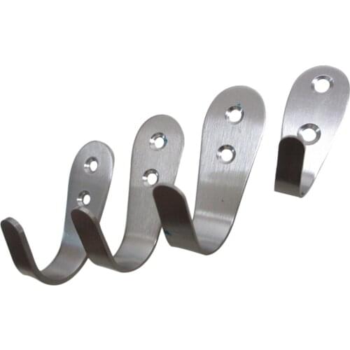 2pcs/Lot Stainless Steel Door Hook Kitchen Cabinet Clothes Wall Hangers Organizer Holds House Storage Tools Hot Sale