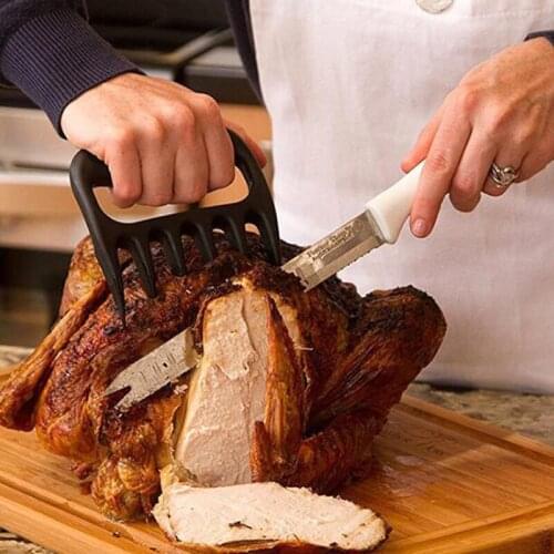 A Pair 2PCS Black Meat Claws Shredder Chicken Separator Easy Clean Use BBQ Barbecue Home Kitchen Cooking Tools w/ Retail Box