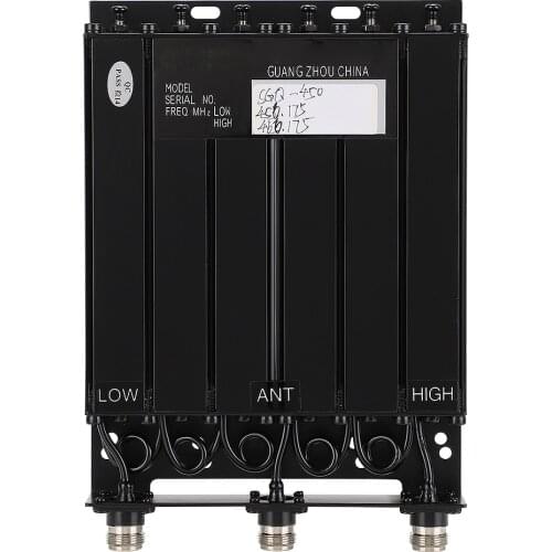 25W UHF 6 Cavity Duplexer For Radio Repeater SGQ-450 Type (TX: 456.175 MHZ RX: 466.175MHZ) Cavity Duplexer-Black