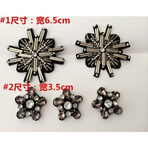 Snowflake 5pcs/set beaded patches applique patches for clothing patch sewing accessories parches bordados embroidered patches