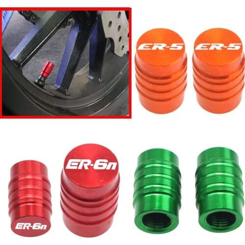 Motorcycle CNC Aluminum Accessorie Wheel Tire Valve Stem Caps CNC Airtight Covers For Kawasaki ER-5 / ER-6N