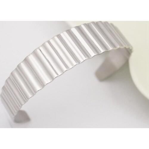 Trendy Steel Color Blank Open Cuff Bracelet Stainless Steel Bangles 75mm Pulseiras Cuff Bangle Jewelry Bracelet Present