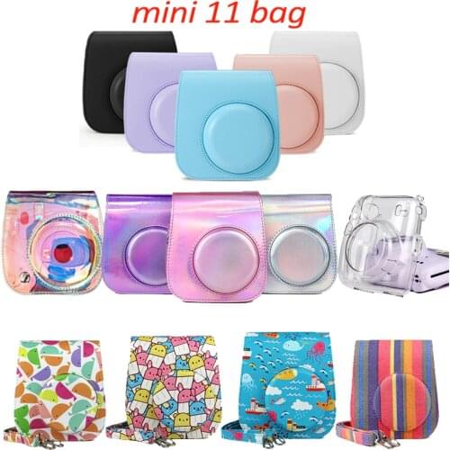 Fujifilm Instax Mini 11 Camera Accessory Artist Oil Paint PU Leather Instant Camera Shoulder Bag Protector Cover Case Pouch