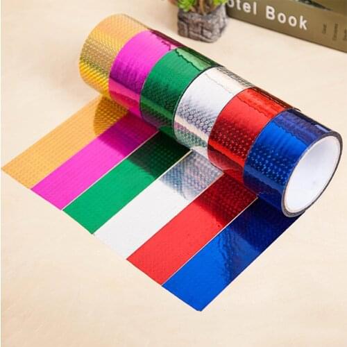 1PCS Colorful Tape DIY Decorative Width 4.8cm Color Laser Tape Flash Glue Holiday Plastic Laminating Film Handmade Stickers
