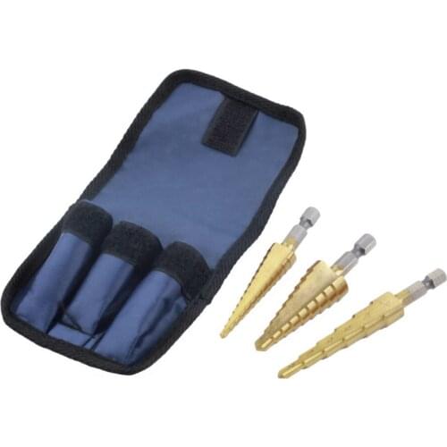 DHL 50Set 3pc Quick-change Hex Shank larger Titanium Coated Step Drill Bit Set M2 Tool