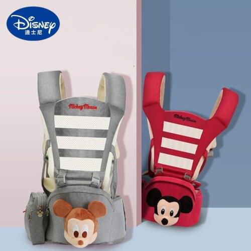 Disney Mickey Minnie Baby Carrier Newborn Cartoon Baby Waist Stool Seat Cute Multifunctional Outing Practical Sling Backpack