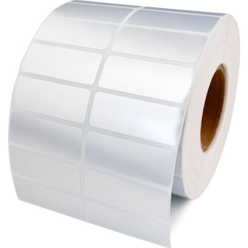 Label Sticker 30*10 mm 10000 pcs/Roll Thermal Transfer Silver PET Label Waterproof bar code electronic product printing label