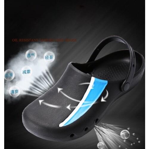 EVA High Quality Chef Shoes Non-slip Waterproof Oil-proof Kitchen Work Shoes for Chef Master Cook Restaurant Slippers