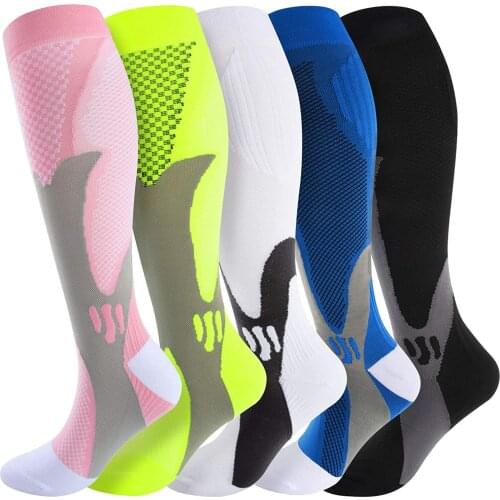 Compression Socks Fit For Sports Black compression socks Anti Fatigue Pain Relief Knee High Stockings Men Women