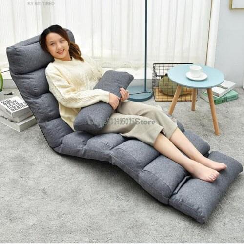 Lazy Small Sofa Bed Sheet Folding Net Red Tatami Chair Leisure Bedroom Bay Window Chair Balcony Back Recliner