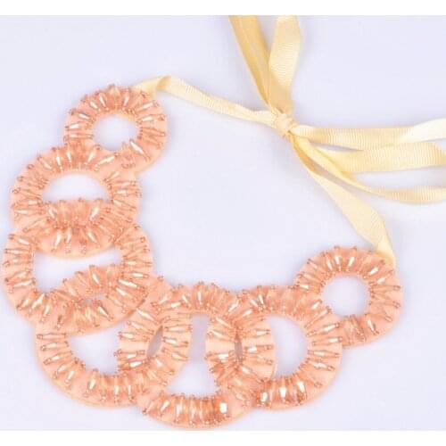 Multicolor crystal handmade Trendy Women statement collier Necklaces &2017 new arrived ethnic style maxi choker collar Necklace