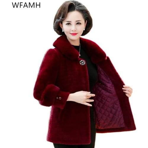 2020 new winter mink velvet coat, short thick, warm woolen cloth, childrens autumn and winter plus cotton fashion coat Full