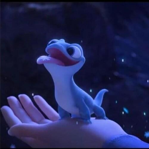 Disney New plush toys elsa Anna Cute Blue Salamanders Vinyl Doll Toys Kids Cute Soft Lizard Action Anime Figure Christmas Gifts