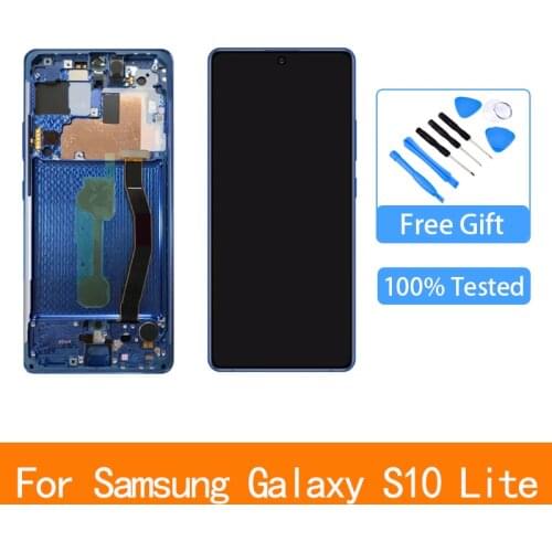 Original 6.7'' AMOLED For Samsung S10 Lite Display Touch Screen Digitizer Assembly Parts For Samsung S10Lite G770F/DS G770F LCD