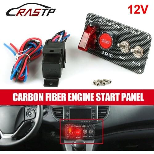 Ignition Switch 12V Panel Engine Start Push Button Toggle Racing Car DIY Car Modification Parts For Racing Style Cars RS-BOV005