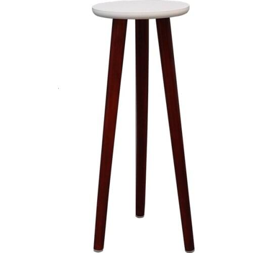 Frame Flower Stand Single To Ground Solid Wood Balcony Meaty Household Indoor Northern Europe Small Round Table Flower Airs