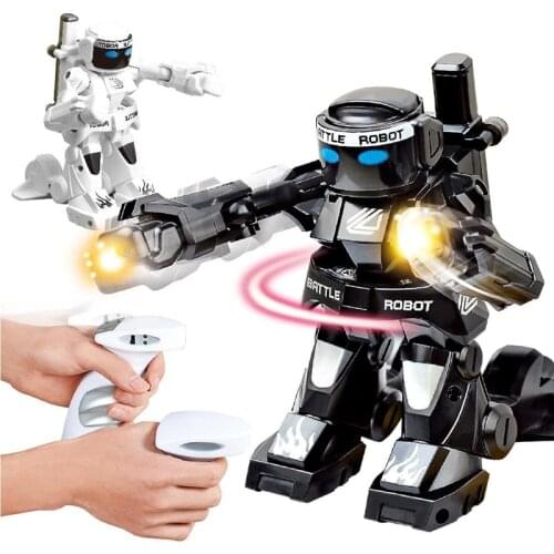 HGRC 2.4G Mini RC Battle Fighting Robot Infrared Sensing 777-615 Intelligent Sound Combat Remote Control Robot Toys for children