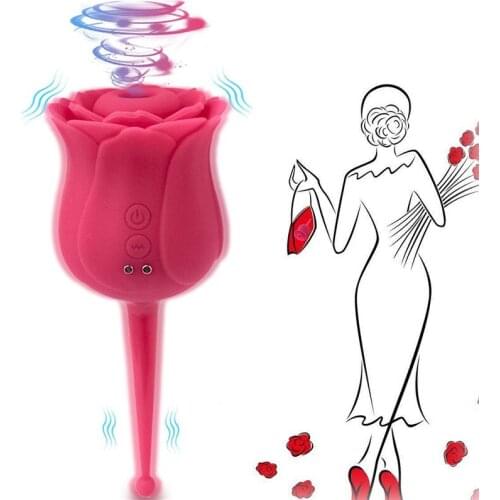 Rose Vibrator Intimate Goods Oral Licking Vagina Stimulator Nipple Sucker Vibrators for Women Clitoris Powerful Sex Toys Shop