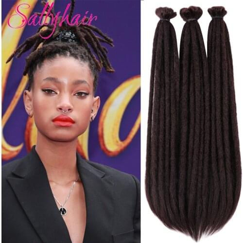 Sallyhair 22inch Soft Handmade Crochet Braiding Hair Extensions 8 Colors Synthetic Braids Hair Dreadlocks Faux Locs Dread Locs