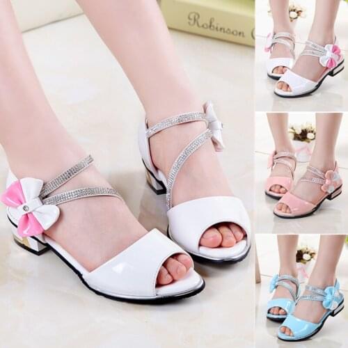 2019Girls Sandals New Summer Kids Princess Sandals Children Sandal Girls Gladiator Baby Girl Flat Beach Summer Shoes