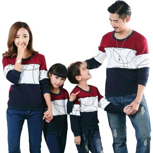 Family Matching Outfits New 2020 Spring Autumn Mother Daughter Father Son Boy Girl Cotton Clothes Set Plus Size Family Clothing