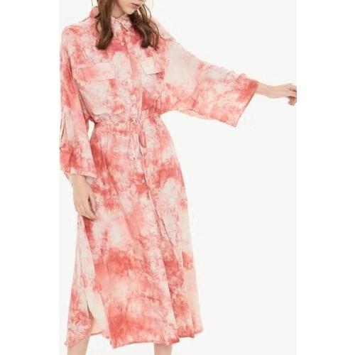 Tie-dye Chiffon Fabric Gradient Ombre for One-piece Beach Dress Scarf Curtain Han Chinese Patchwork Craft Sewing for Summer