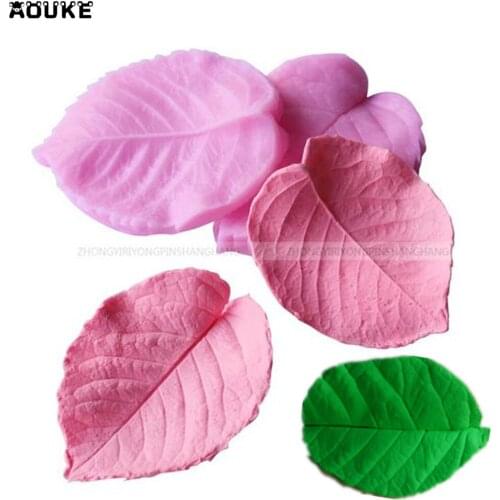 3D Tree Leaf/Leaves Fondant Cake Silicone Mold Biscuits Embossed Pastry Mould Chocolate Molds DIY Cake Decoration Baking Tools