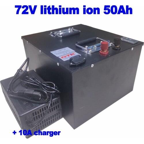 In stock li ion Battery 72v 50Ah built-in 80A BMS 4000w Lithium ion 72v VRLA Replacement scooter motorcycle AGV + 10A Charger