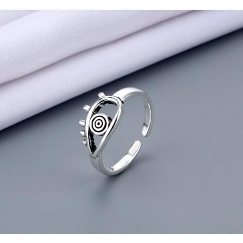 Vintage Punk Weave Eyes Mens Ring Finger Jewelry Hip Hop Rock Culture Ring Unisex Women Male Party Metal Rings Accessories