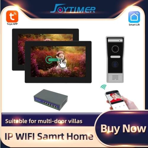 Joytimer WIFI Wireless Video Intercom System Tuya Smart IP Video Door Phone Suitable For Multi-Door Villas AHD Camera Doorbell