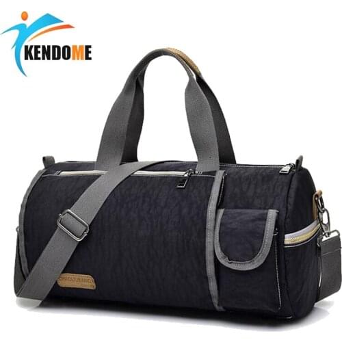 Top Quality Portable Large Capacity Waterproof Fitness Gym Bag Men Women Foldable Nylon Travel Handbags Sport Crossbody Bag