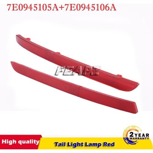 1 Pair Rear Bumper Reflector Tail Light Lamp Red Fit for VW Transporter T5 2011-2016 7E0945106 7E0945105 7E0945105A 7E0945106A