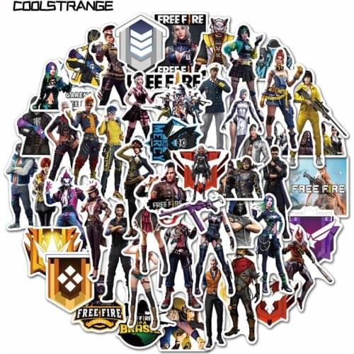 10/30/50Pcs Free Fire Hot Game Stickers For Luggage Skateboard Fridge Guitar Laptop Scrapbook Car DIY Decal Stationery