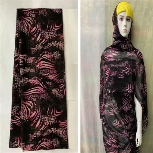 2020 High quality embroidery printed 100% cotton african lace fabric for lady dress 5 yards textile material.L781810