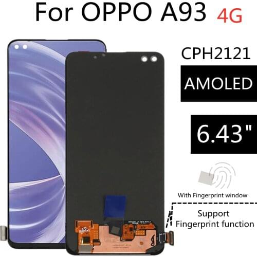 6.43" LCD FOR OPPO A93 4G 2020 LCD Display Touch Screen Digitizer Assembly Replacement parts For OPPO CPH2121 LCD