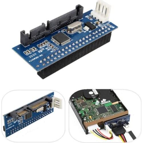 SATA IDE Adapter 40 Pin IDE to SATA Connector 3.5 HDD IDE Hard Disk DVD Burner Adapter Converter With 7Pin-SATA Data Cable