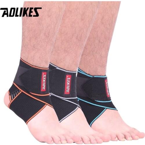 AOLIKES 1PCS Ankle Support Sport Anti-slip Ankle Brace Protector Adjustable Elastic Guard