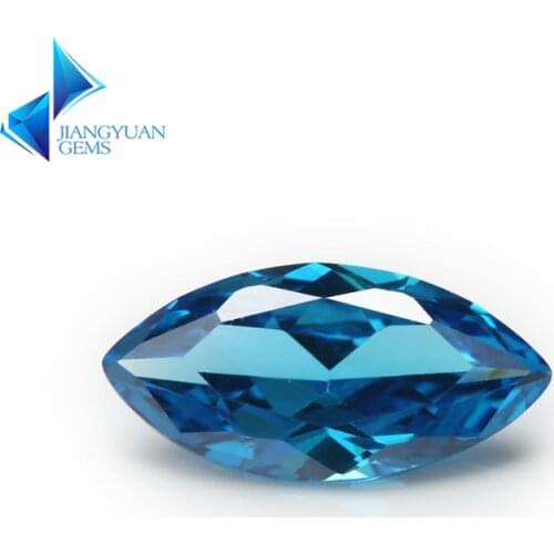 2x4-8x16mm Marquise Shape 5A Dark Seablue CZ Stone Synthetic Gems Cubic Zirconia Beads For Jewelry