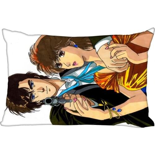 Anime City Hunter Pillow Cover Bedroom Home Office Decorative Pillowcase Rectangle Zipper Pillow cases Satin Soft No Fade 01-11