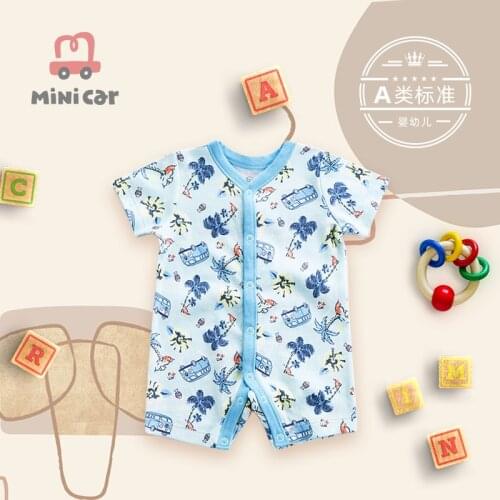 Babys one piece suit, babys baby girl babys pure cotton open-end clothes for summer